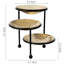 3 Tier Tabletop Black Gold Jewellery Stand