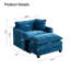 Fauteuil d'appoint surdimensionné en chenille de nuage avec repose-pieds Schmucker-1398885992