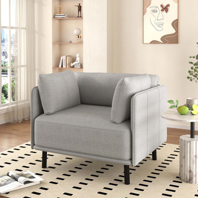 Chaise longue rembourrée avec revêtement Raab