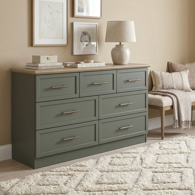 Cleverdon 7 Drawer Chest, Kale Green