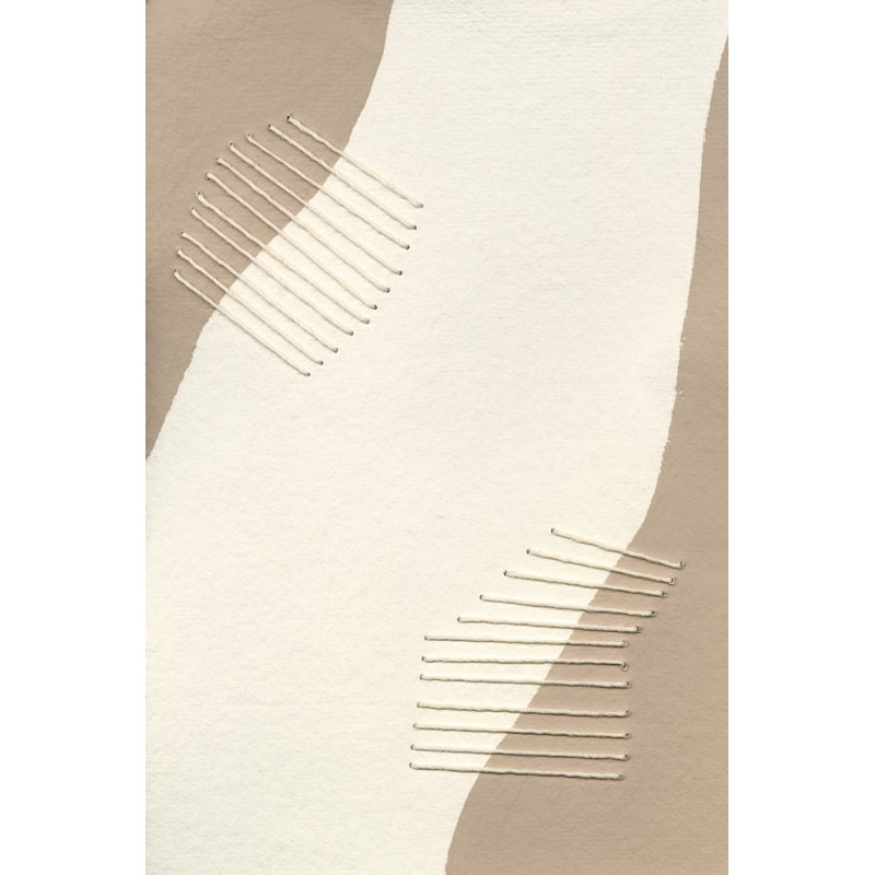 Neutral Stitches II by Regina Moore - Wrapped Canvas Art Print, 30cm H x 20cm W