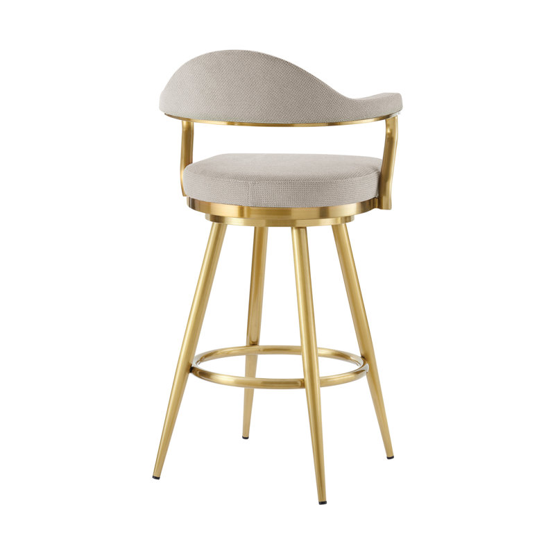 Tabouret de bar Dinora, Taupe, Tabouret de comptoir (siège d'une hauteur de 26 p