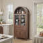 Armoire en forme de dôme, en noyer, faite de matériaux de haute qualité et de fabrication ancienne, avec un grand espace de rangement-999545204