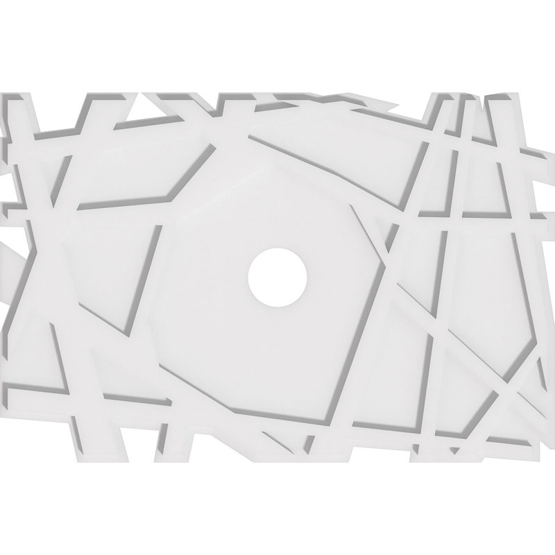 Novo Architectural Grade PVC Contemporary Ceiling Medallion 3" Inside Diameter, 18.625" H x 28" W x 1" D