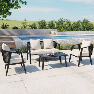 Ensemble de sièges d'extérieur durable et confortable, adapté aux patios, aux pelouses et aux bords de piscine