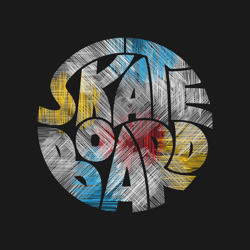 Skateboard Typography - Wrapped Canvas Print, 30cm H x 30cm W x 3.8cm D