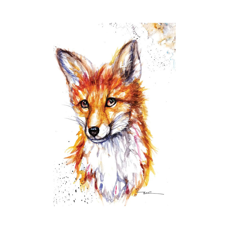 Fox by BebesArts - Gallery-Wrapped Canvas Giclée on Canvas, Wrapped Canvas, 66.04 cm H x 45.72 cm W x 3.175 cm D