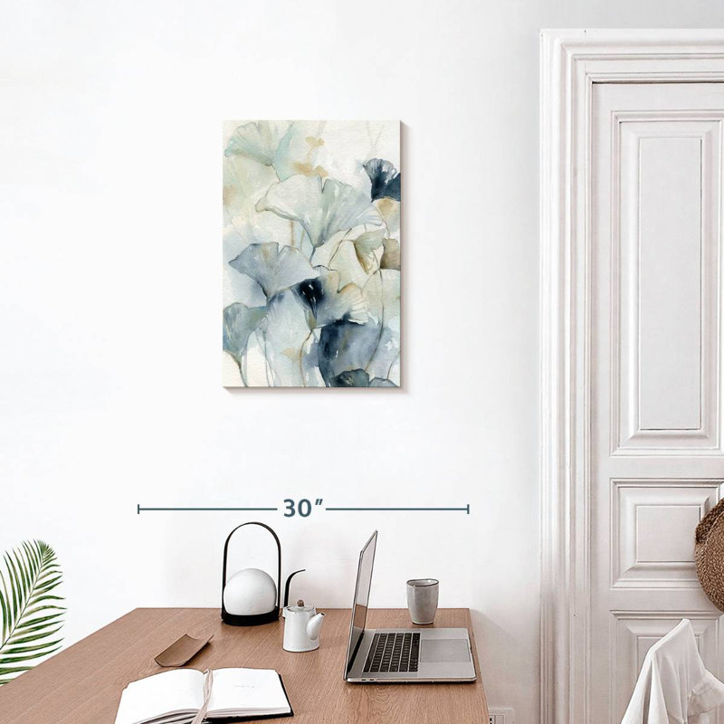 Harnek indigo ginkgo I, H 24 po x l 16 po