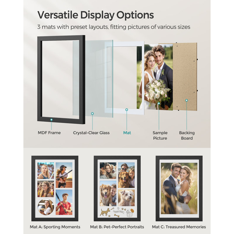Black Picture Frame with Mat