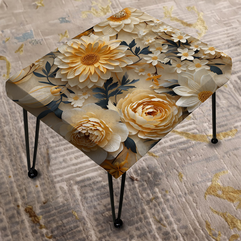 Fallstich - Floral Rectangle Ottoman