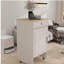 Robot aspirateur avec roulettes, support de rangement pour robot avec portes et tiroirs, table d'appoint pour salon, bureau personnel, cuisine - blanc antique