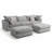158'' Down Filled Sectional Couch U-Shape Sofa-1265185790