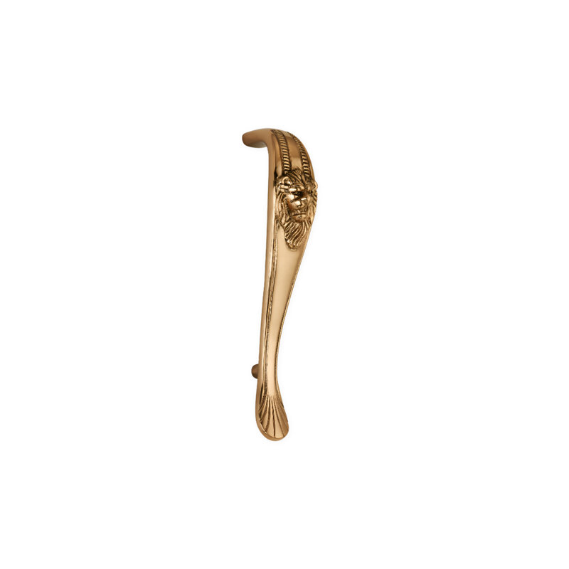 Lion Pull Handle 250mm, Aged Brass