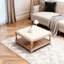 Grandes tables basses carrées de 33 pouces avec repose-pieds