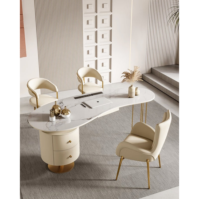 Bureau de luxe léger, H 29,53 po x l 62,99 po x P 23,62 po
