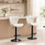 Ensemble de 2 tabourets de bar pivotants à hauteur réglable - pivotant à 360 ° avec repose-pieds, confort rembourré pour îlot de cuisine et comptoir-1364168502
