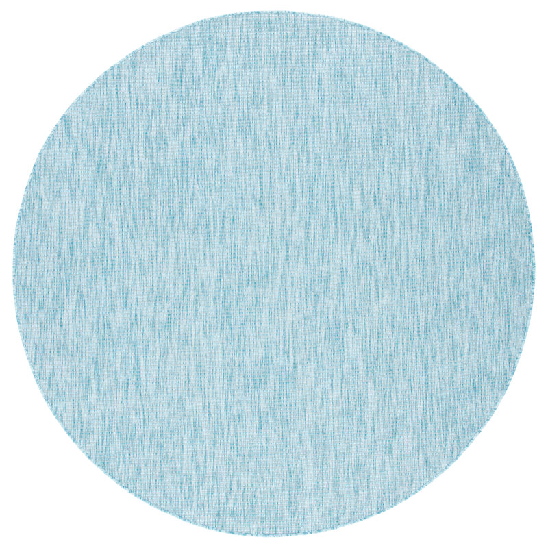 Alexondra Performance Solid Color Indoor/Outdoor Area Rug, Round 6'7"