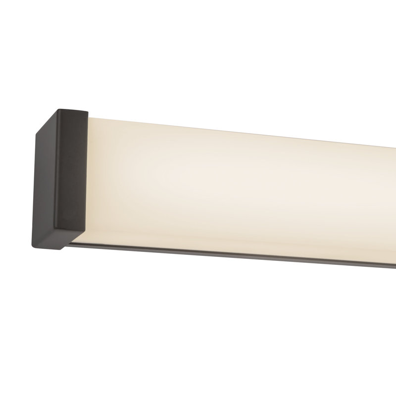 Geri 24-in Black dimmable LED Wall Sconce, Matte Black