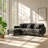 Urban Ins 109.4" W x 67.3" D x 35" H Dark Gray Boucle Convertible 3-Seater Sectional Sofa with Ottoman-1174135217-1174135230-1174135216