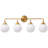 Romale Dimmable Bathroom Vanity Light with 5.9in Milk Opal Glass Globe Shade-481634254-473160373