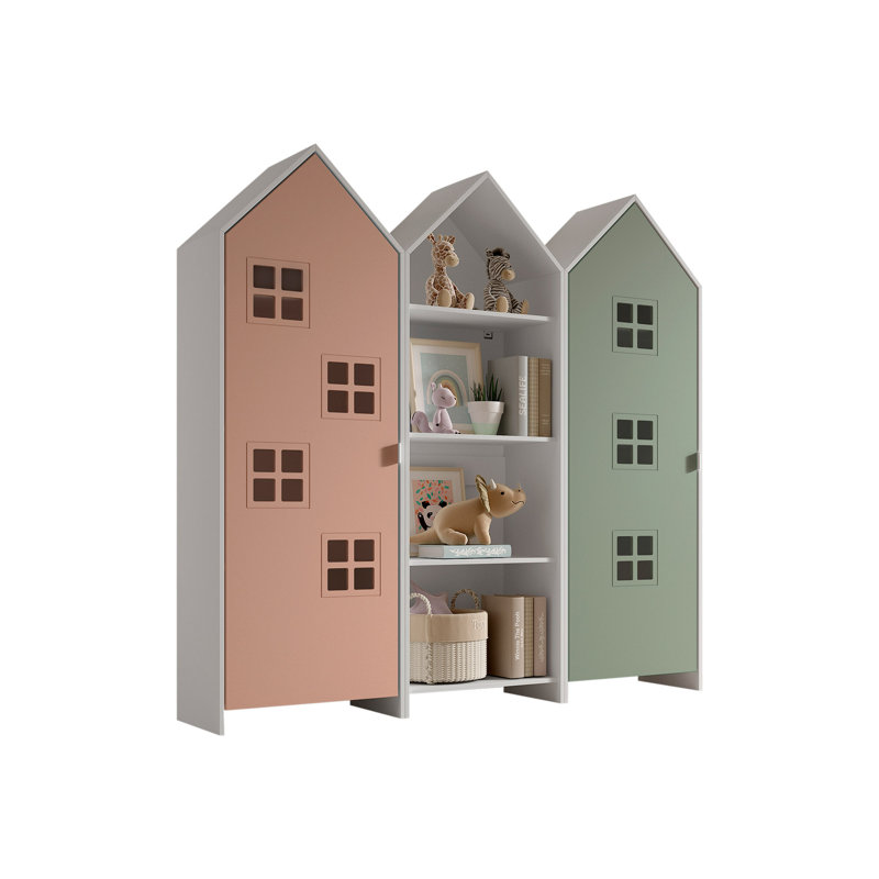 Casami Bruges 2 Door Manufactured Wood Wardrobe, Pink/Green