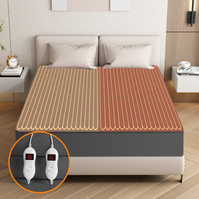 Heating Mattress Pad Queen Gray