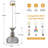 Vintage Industrial Cage Glass Pendant Light, 9 Inches Wide × 63 Inches High UL Listed-1384570943