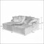 Méridienne double compressible avec porte-gobelets - sans assemblage, causeuse moelleuse moderne pour un confort intérieur-2026034412