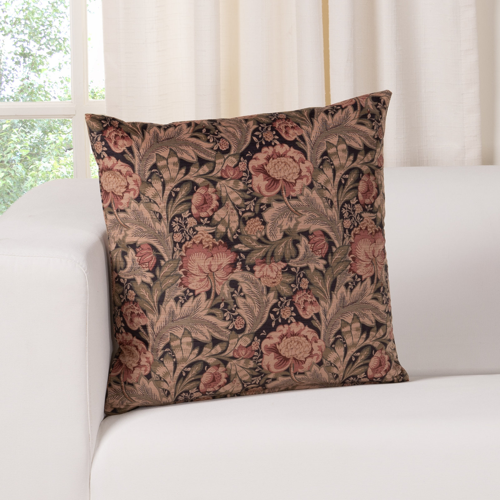 Olcott Throw Pillow, Feather, Square 18"