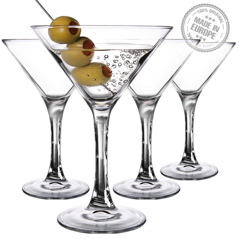 Ensemble de 4 verres à martini Volarium, ensemble à martini 4 pièces Classics, verres à cocktail parfait, capacité de 6 onces