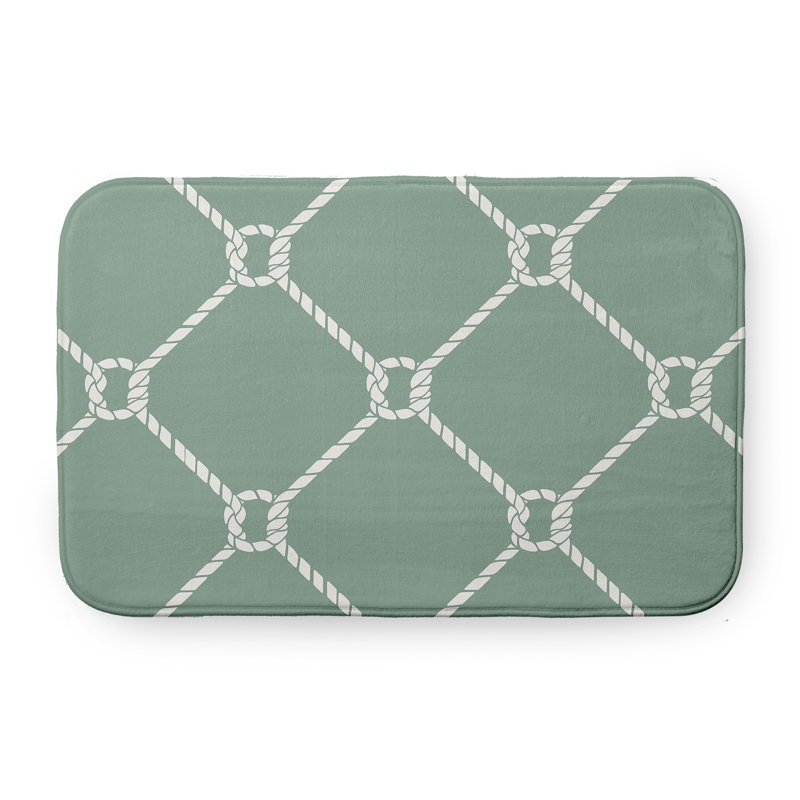 Non-Slip Bath Mat, 17" W x 24" L, Green