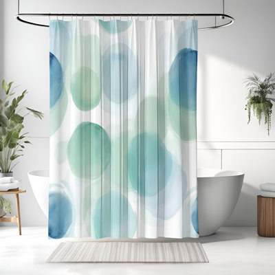 Rideau de douche avec tapis de bain