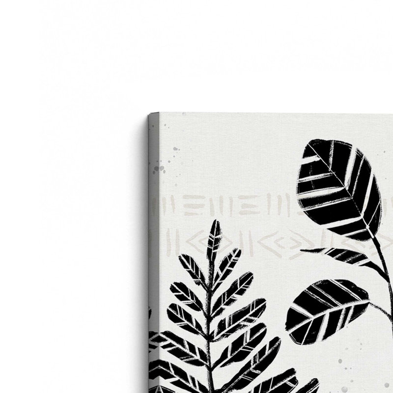 Toile tendue Botanicals noir et blanc, H 32 po x l 48 po
