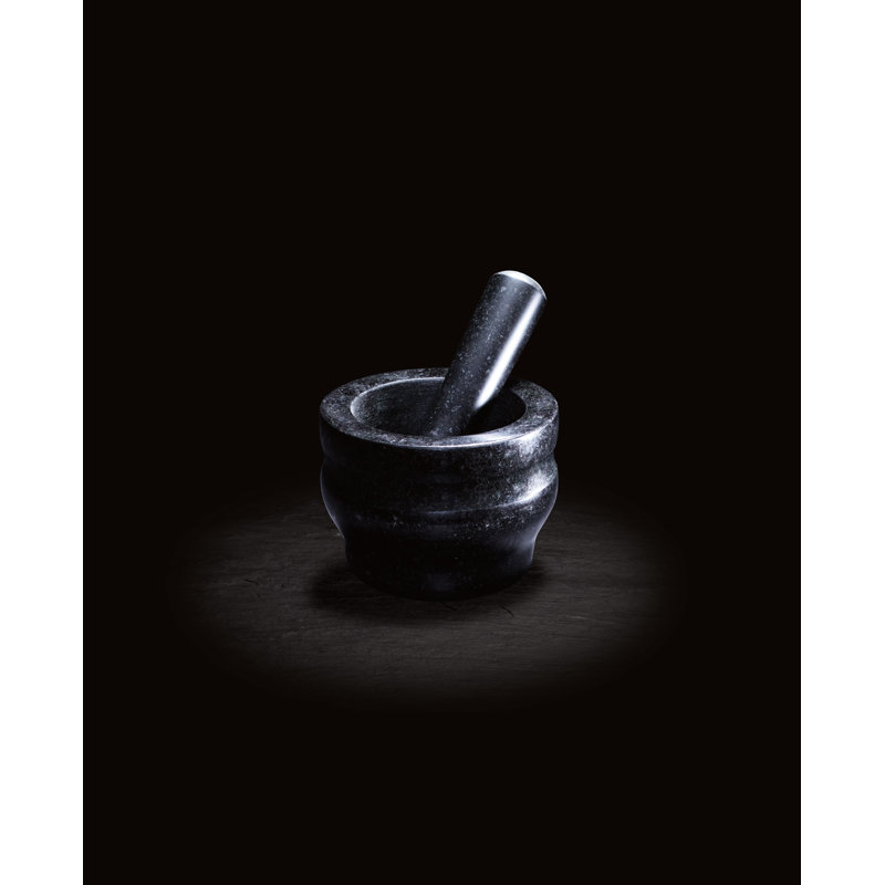 Black Granite 5.5-Inch Mortar and Pestle Set