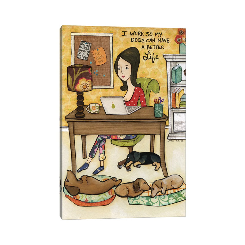 «Better Life» par Jamie Morath - peinture sur toile tendue, H 18 po x l 12 po x 1,5 po