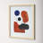 Abstract Geometric Print with Solid Wood Frame and Glass Cover