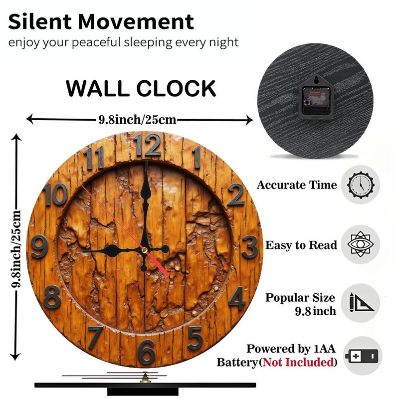 Horloge murale rustique