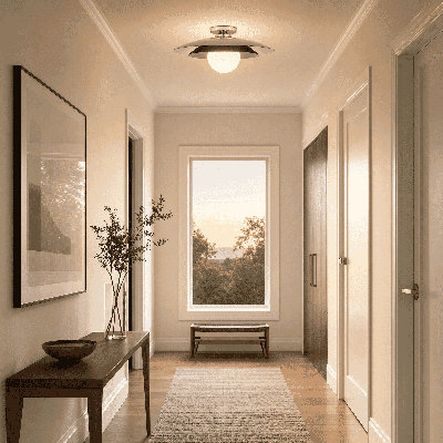 Sherrer 1-Light Ceiling Light in Polished Chrome