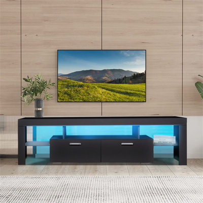 LED TV Stand Modern TV Stand With Storage Entertainment Center With Drawer TV Cabinet For Up To 75 Inch For Gaming Living Room Bedroom -  Wrought Studioâ¢, C05468C00C0F4E85BC81FF9563EF2DFA