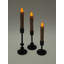 3 Piece Stainless Steel Tabletop Candlestick Set