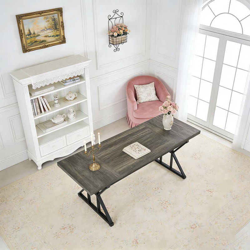 Classic Dining Table, Oak/Black