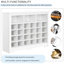 Armoire à chaussures blanche avec 24, conception moderne pour chaque pièce, et armoire de rangement en panneau de particules, toutes les situations,