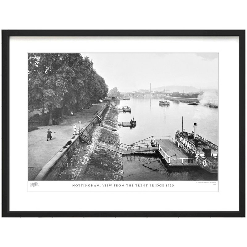 Nottingham, View From The Trent Bridge 1920 - Single Picture Frame Print, 28cm H x 36cm W x 2.3cm D