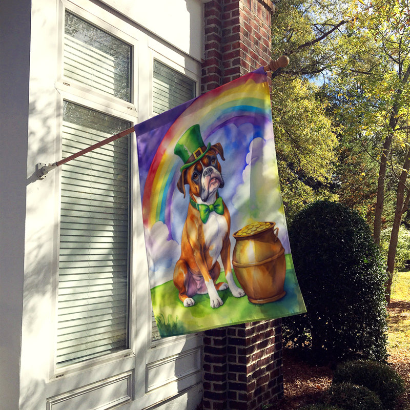 Double Sided 40'' H x 28'' W Polyester St Patrick's Day House Flag