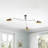 Rancourt 3-LIght Black Finished Long Arms  Dimmable Classic  Semi-Flush Mount Light Fixture