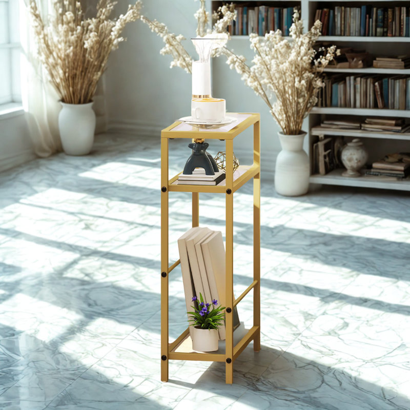 Glass Top End Table