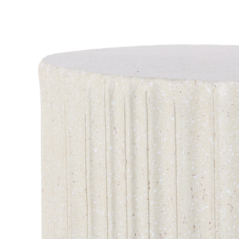 Briannah End Table, Cream Terrazzo