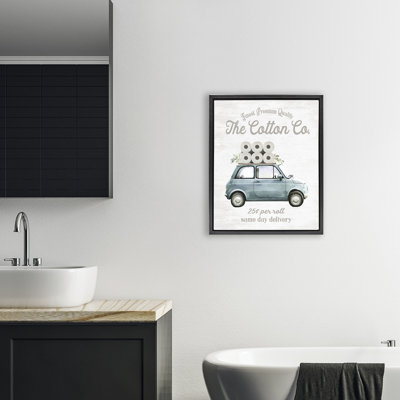 Cotton Toilet Paper Delivery Floating Frame, design by Lettered and Lined