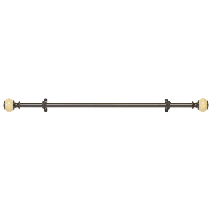 Tringle à rideaux simple Gillon, H 1 po x l 48 po x P 1 po, Bronze / Beige