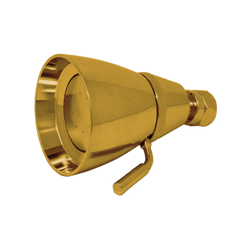 Shower Head 3" Diameter, Unlacquered Polished Brass